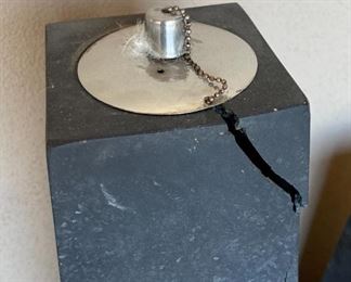 Iron Frame Glass top Counter Height Table	41 x 29.25in diameter	
