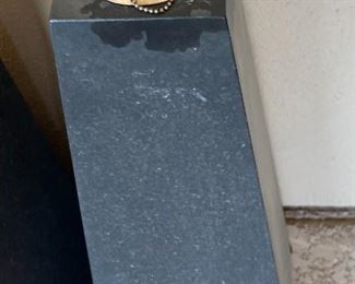 Iron Frame Glass top Counter Height Table	41 x 29.25in diameter	
