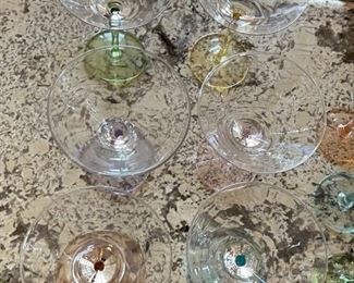 6pc Colored Martini Glasses		
