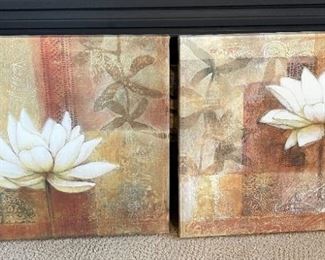 2pc flower decor art	18x18	 
