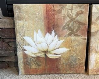2pc flower decor art	18x18	 
