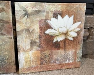 2pc flower decor art	18x18	 
