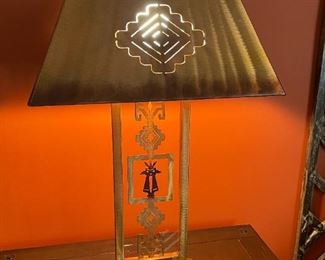 Copper Southwest table lamp	27 x 17.5 x 11.5in D	HxWxD
