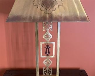 Copper Southwest table lamp	27 x 17.5 x 11.5in D	HxWxD
