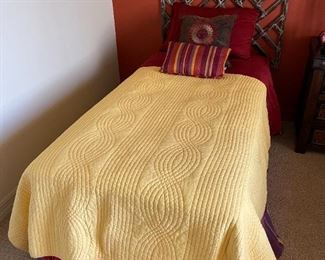 #1 Twin Bed Stanwyck Five star Mattress  with Frame & Boxspring	24x39x73.5in	HxWxD
