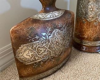 3pc Decorative Vases Decor	Largest: 18in H x 10in Diameter	

