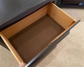 2pc Magnussen Fuqua Wood 2 Drawer Nightstand PAIR Contemporary Desert Modern Black Cherry	28x 28 x 18in	HxWxD
