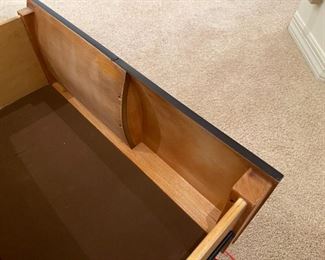 2pc Magnussen Fuqua Wood 2 Drawer Nightstand PAIR Contemporary Desert Modern Black Cherry	28x 28 x 18in	HxWxD
