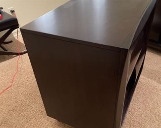 2pc Magnussen Fuqua Wood 2 Drawer Nightstand PAIR Contemporary Desert Modern Black Cherry	28x 28 x 18in	HxWxD
