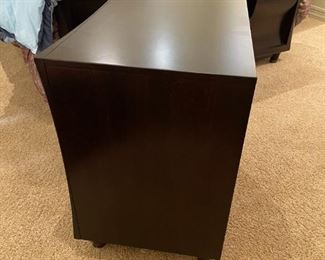 2pc Magnussen Fuqua Wood 2 Drawer Nightstand PAIR Contemporary Desert Modern Black Cherry	28x 28 x 18in	HxWxD
