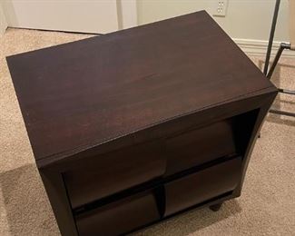 2pc Magnussen Fuqua Wood 2 Drawer Nightstand PAIR Contemporary Desert Modern Black Cherry	28x 28 x 18in	HxWxD

