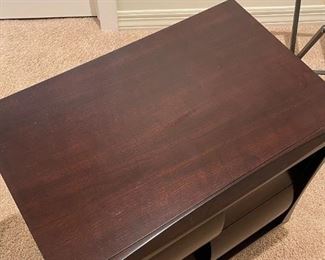 2pc Magnussen Fuqua Wood 2 Drawer Nightstand PAIR Contemporary Desert Modern Black Cherry	28x 28 x 18in	HxWxD
