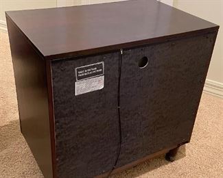 2pc Magnussen Fuqua Wood 2 Drawer Nightstand PAIR Contemporary Desert Modern Black Cherry	28x 28 x 18in	HxWxD
