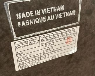 2pc Magnussen Fuqua Wood 2 Drawer Nightstand PAIR Contemporary Desert Modern Black Cherry	28x 28 x 18in	HxWxD
