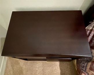 2pc Magnussen Fuqua Wood 2 Drawer Nightstand PAIR Contemporary Desert Modern Black Cherry	28x 28 x 18in	HxWxD
