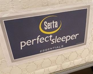 Queen Magnussen-Fuqua Contemporary Dark Wood  Panel Bed With Serta Perfect Sleeper Mattress Dark Cherry	Mattress: 79x60in <BR> Headboard: 63x56in	HxWxD
