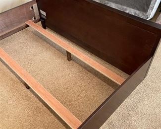 Queen Magnussen-Fuqua Contemporary Dark Wood  Panel Bed With Serta Perfect Sleeper Mattress Dark Cherry	Mattress: 79x60in <BR> Headboard: 63x56in	HxWxD
