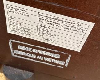 Queen Magnussen-Fuqua Contemporary Dark Wood  Panel Bed With Serta Perfect Sleeper Mattress Dark Cherry	Mattress: 79x60in <BR> Headboard: 63x56in	HxWxD
