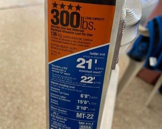 22 ft. Reach Aluminum Telescoping Multi-Position Ladder with 300 lbs. Load Capacity Type IA Duty Rating	21 ft.	
