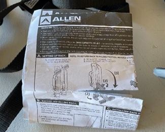 Allen Sports Ultra Compact 2-Bicycle Trunk Mounted Bike Rack Carrier,		
