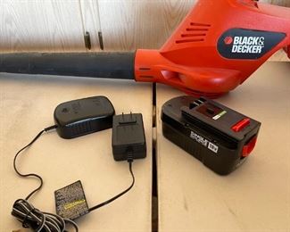 Black and decker rechargeable battery blower		
