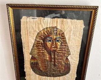 Papyrus Egyptian art piece (framed)