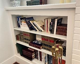 Vintage book collection including law books
