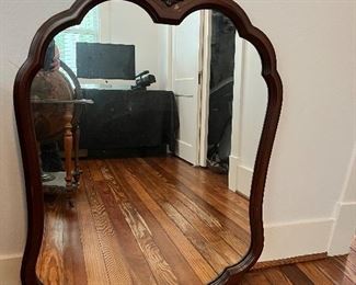 Antique wooden mirror