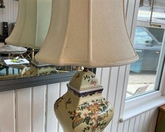 Beautiful floral ceramic lamp