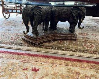 Elephant table w/ glass top