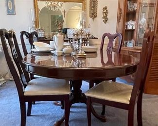 black and white dining table set