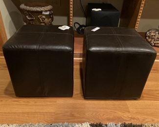 35 Leather Ottomans