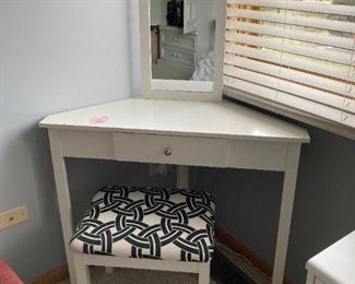 42 White Vanity table mirror