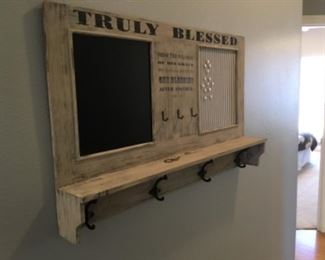 Check In wall unit for keys, hats, & coats