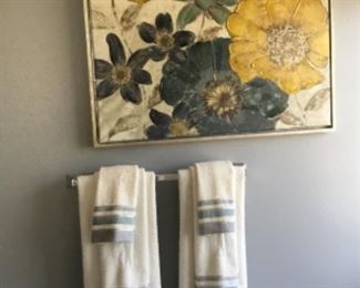 Flower picture & towels ~ picture has sold