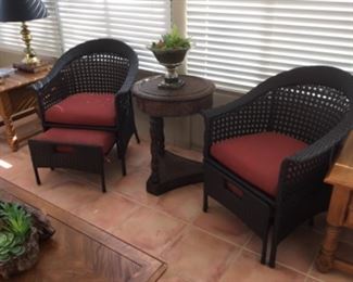 Table & 2 chairs - both with pull out for your feet SOLD