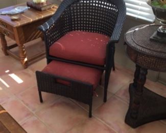 Sun room chair with foot stool out
SOLD