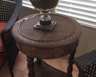 Close up of table in sun room