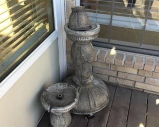 Fountain on patio