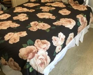 Full bed- comforter, bed skirt and shams