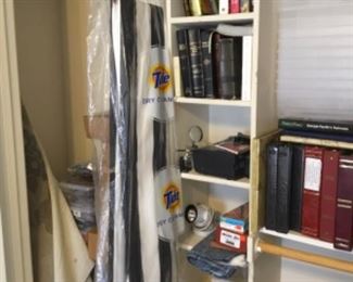 Closet - books & bibles, cleaned drapes, miscellaneous