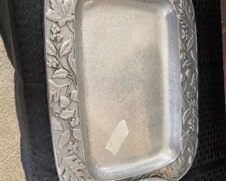 Longaberger square tray & smaller round tray