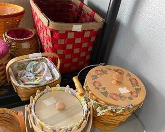 Longaberger baskets with lids & liners