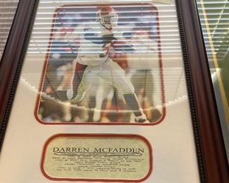 Darren McFadden framed glass football picture