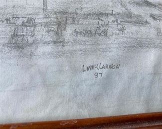 Signature on framed RR depot