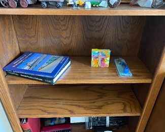 Miscellaneous items in shelf unit