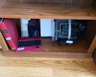 Miscellaneous items in shelf unit