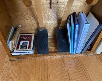 Miscellaneous items in shelf unit