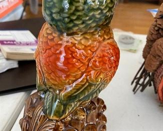 Small glass owl - back