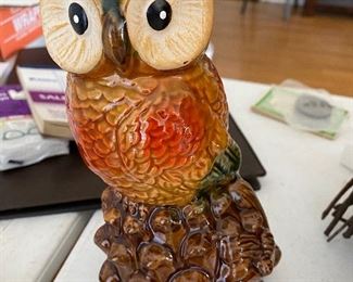 Small glass owl - front